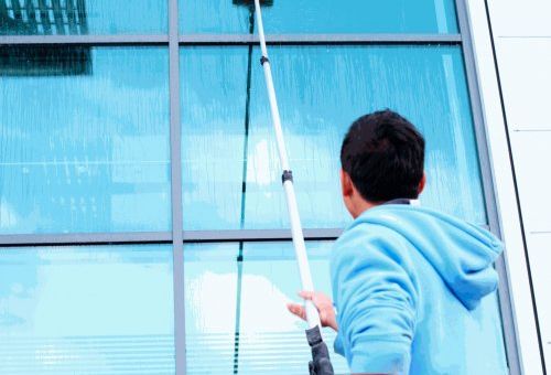 Limpieza de cristales en altura